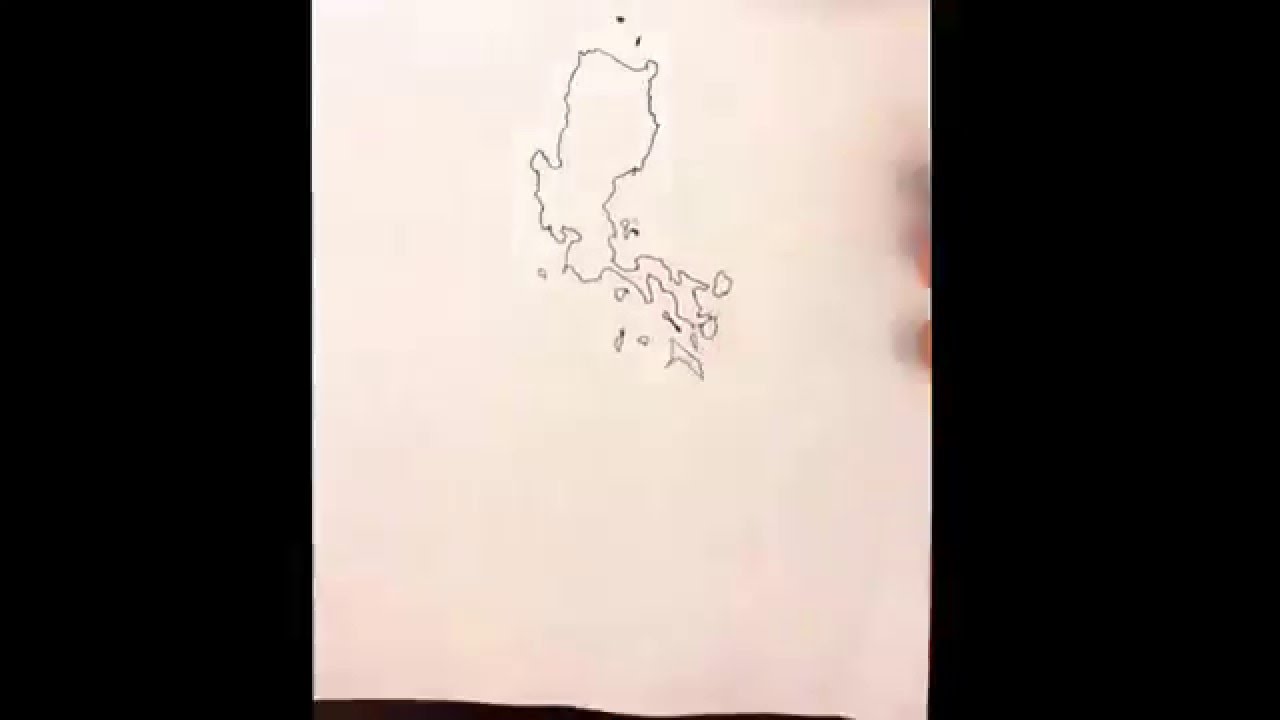 1280x720 Drawing The Map Of The Philippines - Philippine Map Drawing With Label