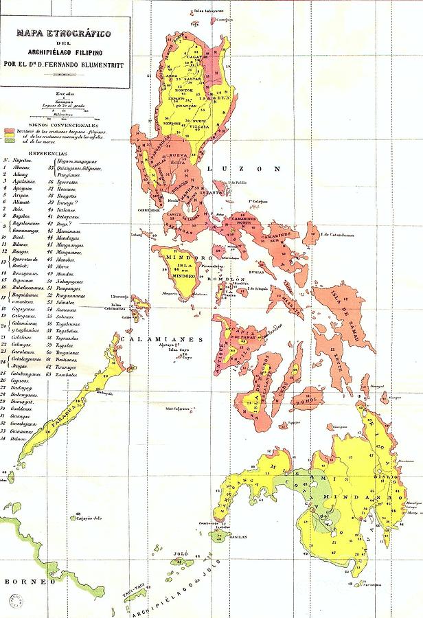 616x900 Ethnographic Map Philippines Drawing - Philippine Map Drawing With Label
