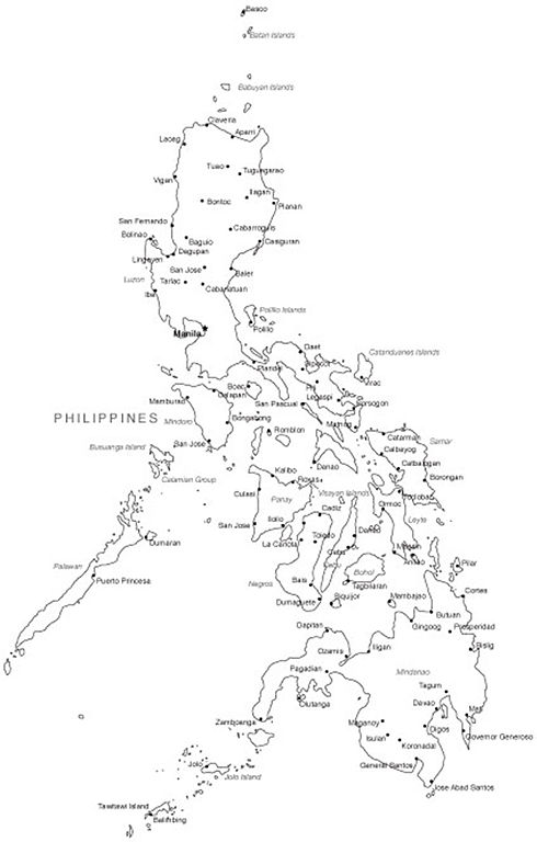Philippine Map Drawing With Label