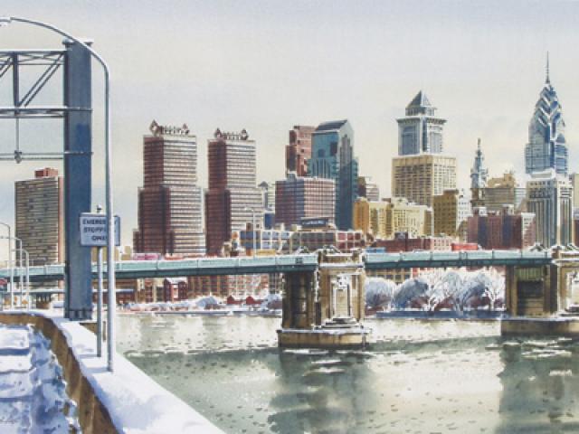 640x480 drawn skyline philly skyline - Philly Skyline Drawing