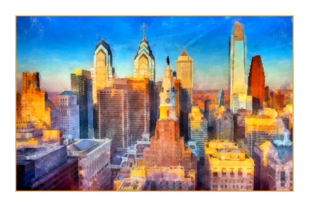 1024x685 drawn skyline philly skyline - Philly Skyline Drawing