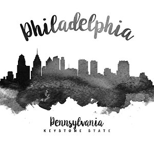 300x286 Philadelphia Skyline Art - Philly Skyline Drawing