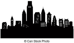 300x175 Philadelphia Skyline Outline Clipart - Philly Skyline Drawing