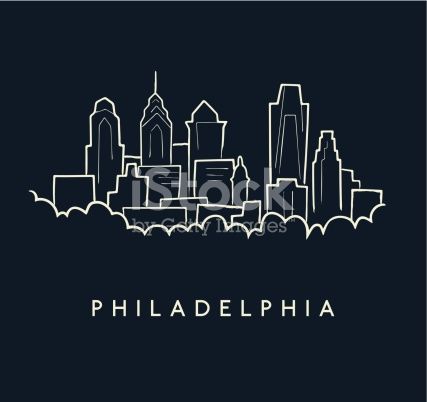 427x402 Philadelphia Skyline Sketch Vector Cdc - Philly Skyline Drawing