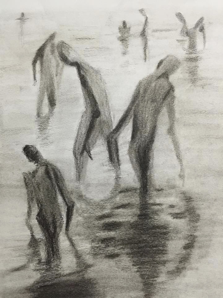 720x960 neetasha joshi artwork lost souls original drawing charcoal - Philosophy Drawing