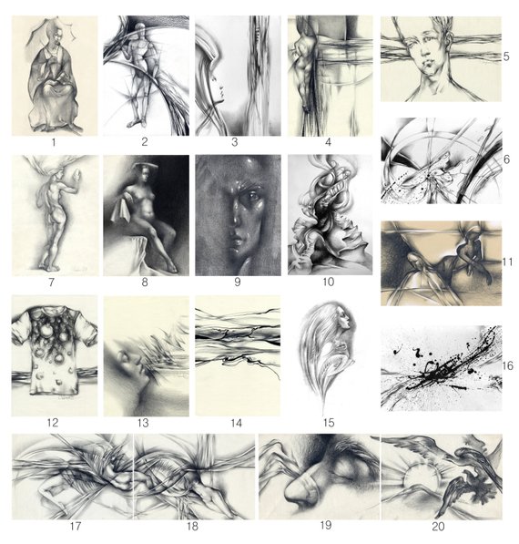 570x597 pencil aceo philosophy abstract drawing prints female body etsy - Philosophy Drawing