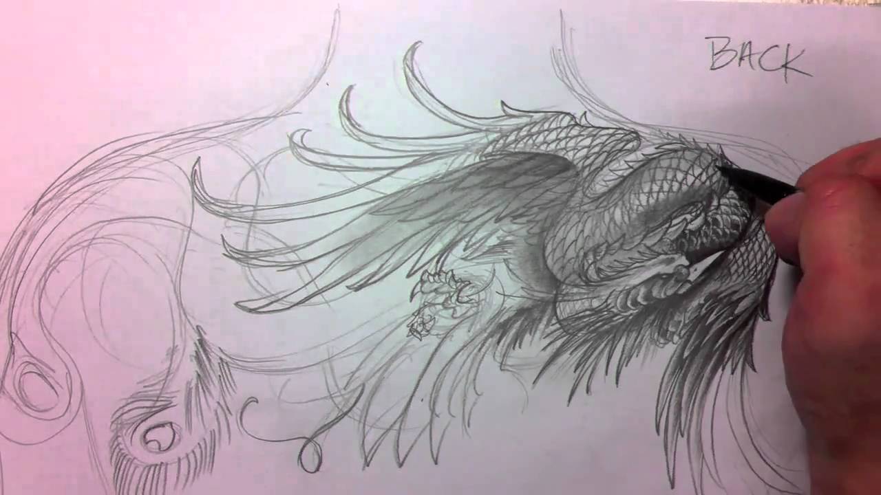 1280x720 Phoenix Drawing - Phoenix Drawing