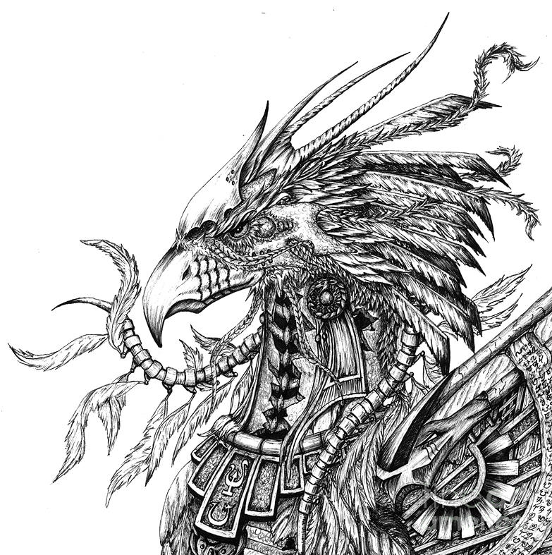 783x787 Phoenix Drawing - Phoenix Drawing