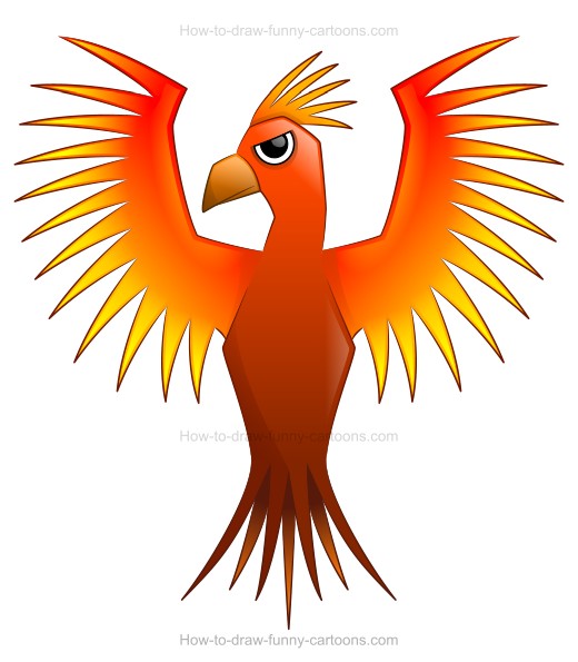 520x595 Create A Fun Phoenix Drawing! - Phoenix Drawing