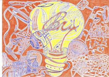 375x265 The Bulb Drawing - Phoenix Drawing Color