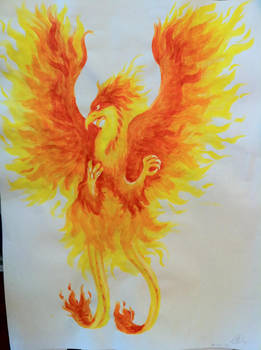 261x350 Color Theory Fiery Phoenix - Phoenix Drawing In Color