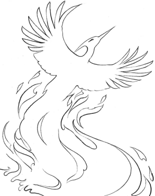 318x400 phoenix line drawing line drawings art, drawings, art for art sake - Phoenix Line Drawing