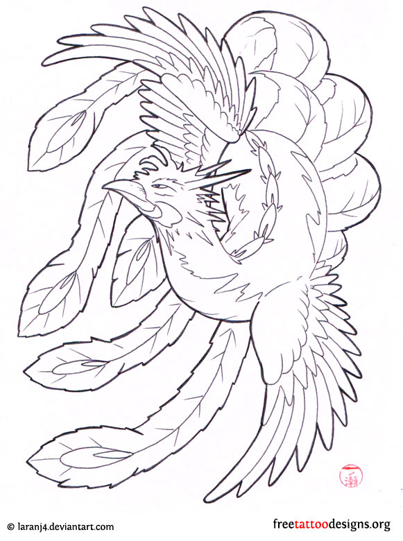 581x780 Phoenix Drawing Angry For Free Download - Phoenix Outline Drawing