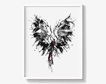 340x270 Rising From Ashes Etsy - Phoenix Rising From The Ashes Drawing