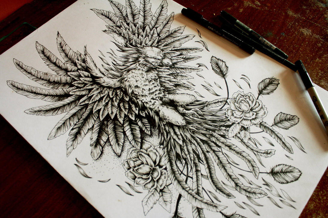 1095x729 Phoenix Tattoo Designs - Phoenix Tattoo Drawing