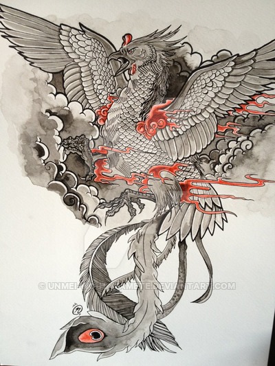 400x533 Phoenix Tattoo Design - Phoenix Tattoo Drawing
