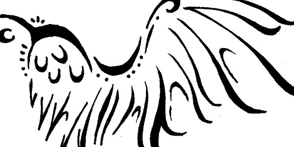 600x300 Drawn Phoenix Wings - Phoenix Wings Drawing