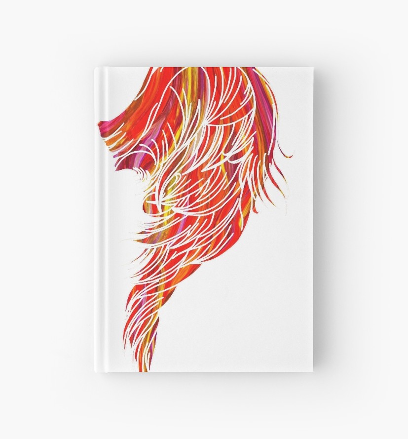827x889 Phoenix Wings Hardcover Journals - Phoenix Wings Drawing
