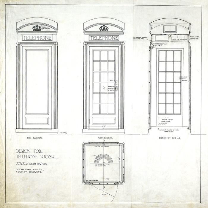 700x700 design for gpo telephone kiosk - Phone Booth Drawing
