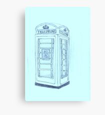 210x230 phone booth drawing canvas prints redbubble - Phone Booth Drawing