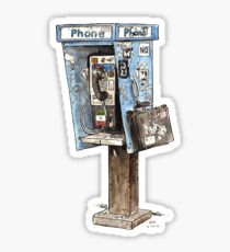 210x230 phone booth drawing stickers redbubble - Phone Booth Drawing
