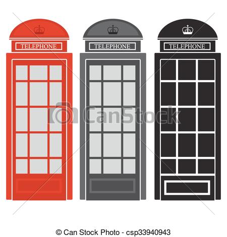 450x470 public phone booth vector illustration of british street telephone - Phone Booth Drawing