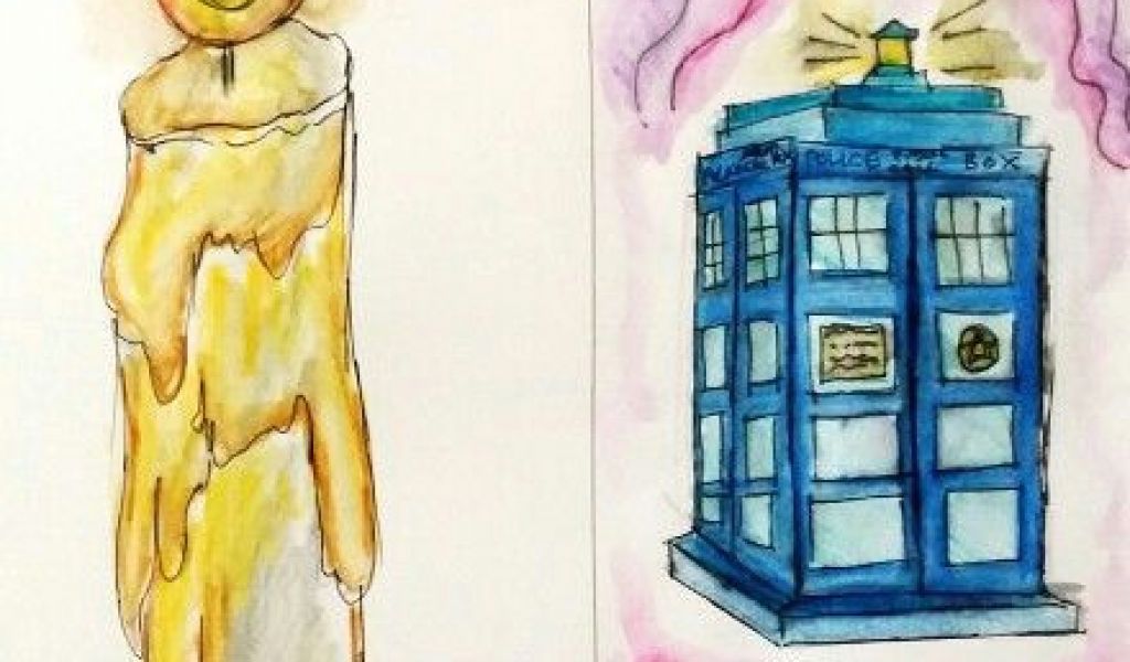 1024x600 things melting drawing things to draw a phone booth - Phone Booth Drawing