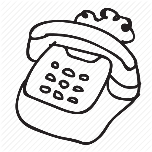 512x512 doodle, drawing, electronics, gadget, hand drawn, phone, retro icon - Phone Drawing