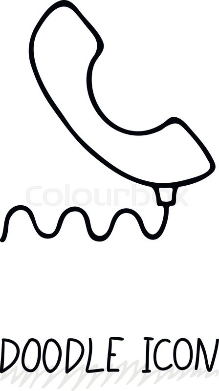 448x800 doodle telephone icon phone stock vector colourbox - Phone Drawing