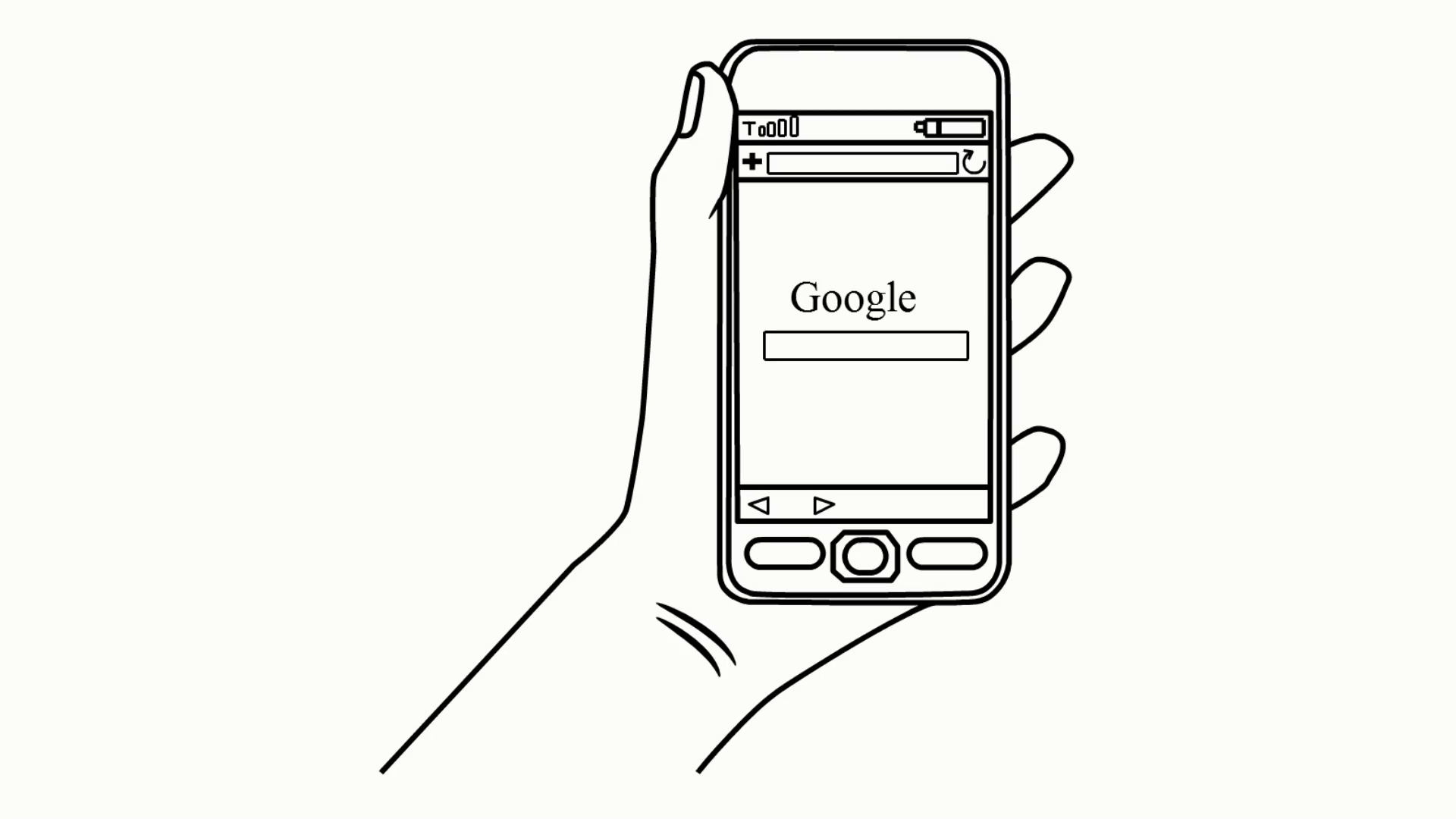 1920x1080 hand holding smart phone hand drawing illustration animation - Phone Drawing