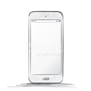 300x300 mobile phone drawing stock vectors - Phone Drawing