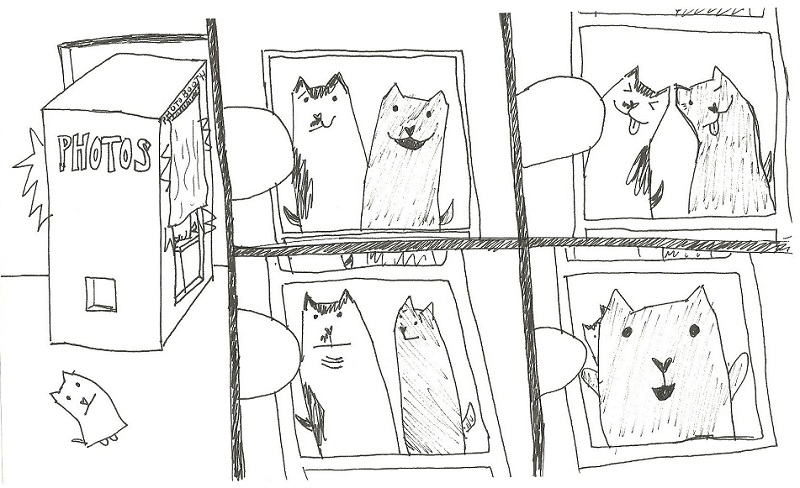 800x488 Flashback Drawing Smile, You're On Candid Camera! Notacrazycatlady - Photo Booth Drawing