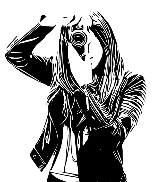 634x750 T Shirt Woman Camera Drawing Cc0 - Photo Camera Drawing