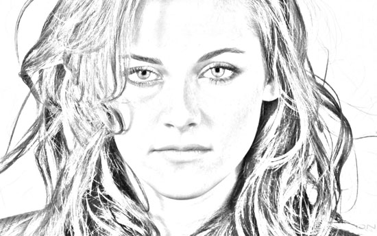 550x344 how to make a pencil drawing effects in photoshop - Photo Drawing Effects