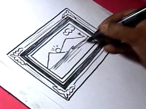 480x360 how to draw photo frame drawing for kids - Photo Frame Drawing