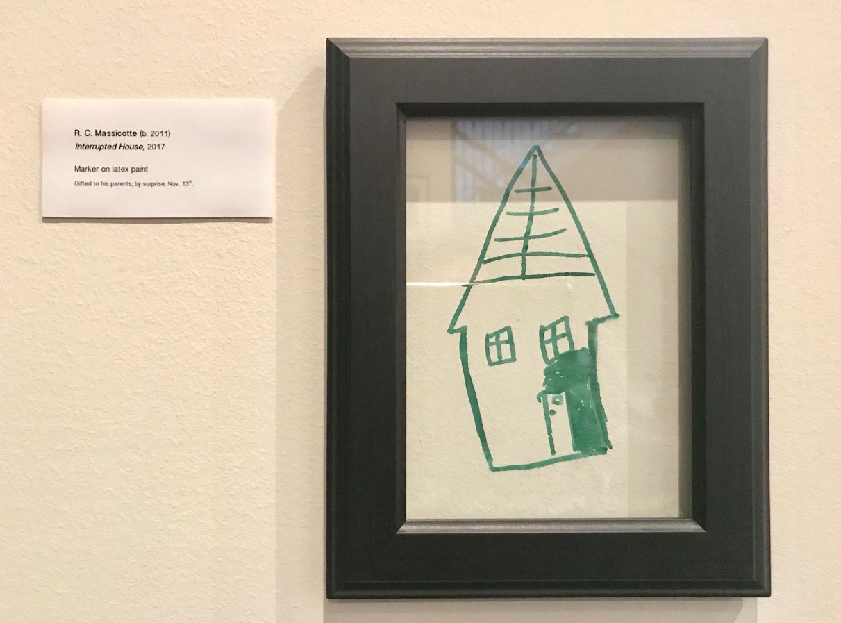 1211x897 parents frame kid's drawing on living room wall like a museum - Photo Frame Drawing