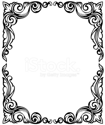 369x439 drawing frame ornament stock vector - Photo Frame Drawing
