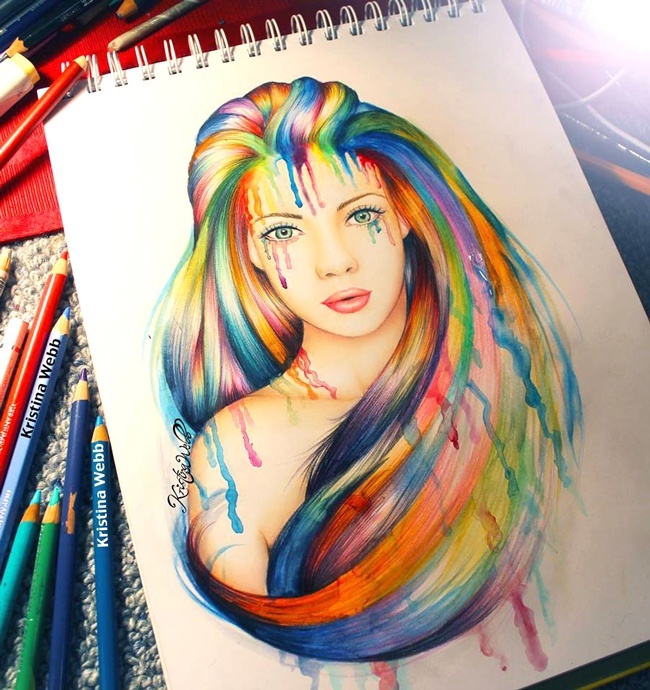 650x690 color pencil artist combines her drawings with real life objects - Photo To Color Drawing