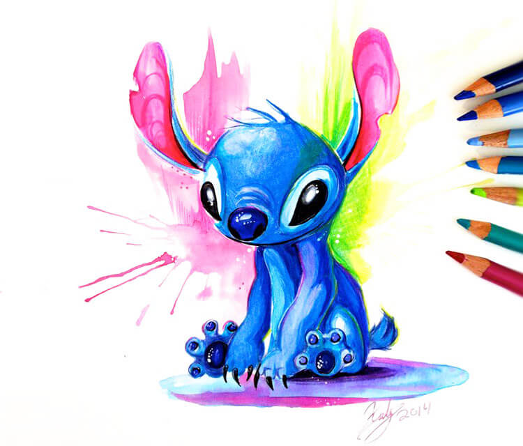 750x640 Stitch Color Drawing - Photo To Color Drawing