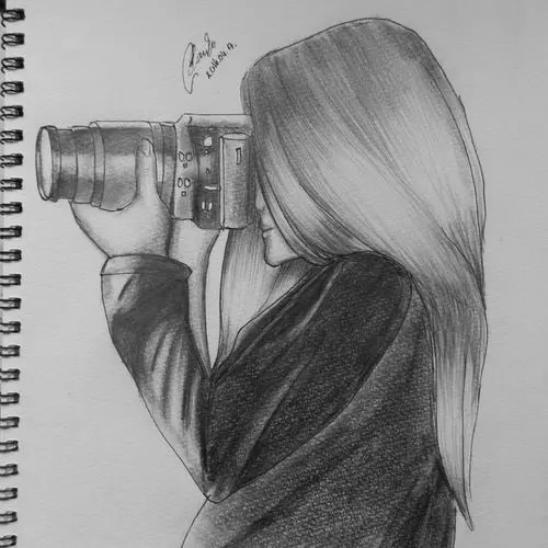 500x500 Photographer Discovered - Photographer Drawing