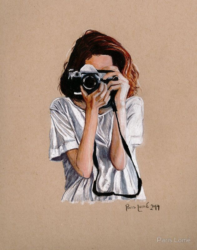 631x800 The Photographer' Art Print - Photographer Drawing