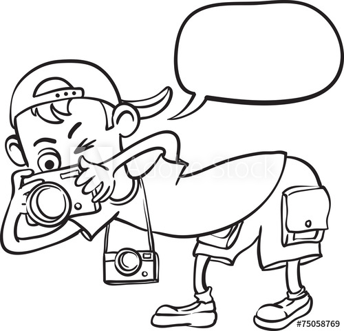 500x480 Whiteboard Drawing - Photographer Drawing