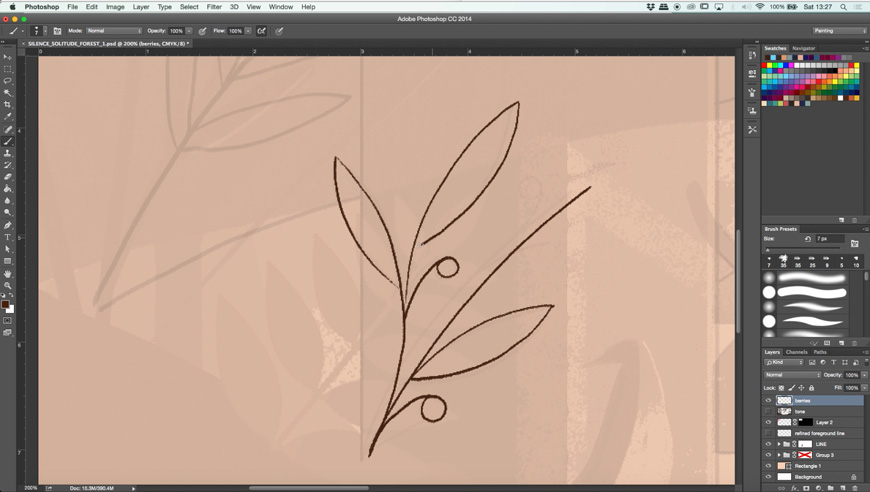 870x492 how to draw a peaceful scene in photoshop create - Photoshop Drawing