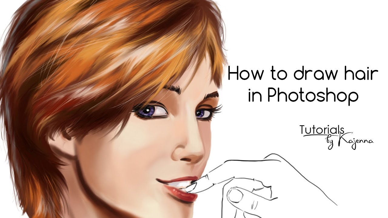 1280x720 How To Draw Hair In Photoshop Tutorial - Photoshop Drawing