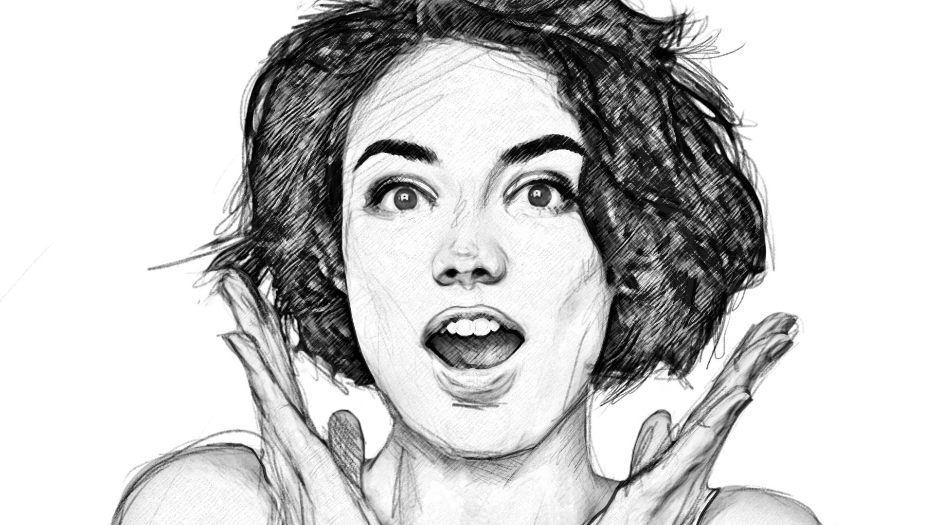 1920x1080 Pencil Drawing From A Photo In Photoshop - Photoshop Drawing