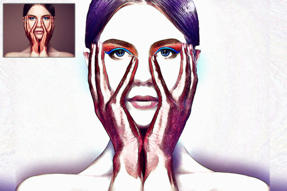 580x387 color pencil drawing photoshop action graphic - Photoshop Drawing Action