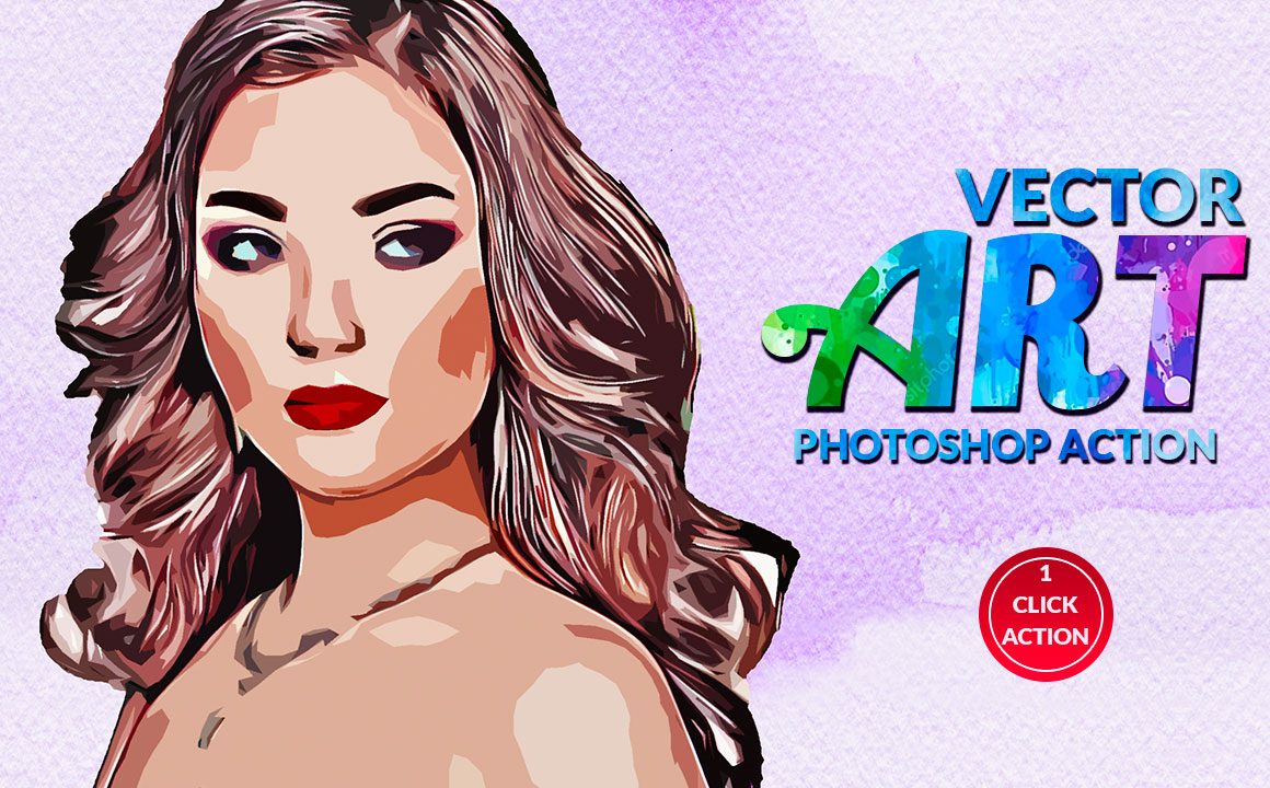 1160x720 vector art photoshop action - Photoshop Drawing Action