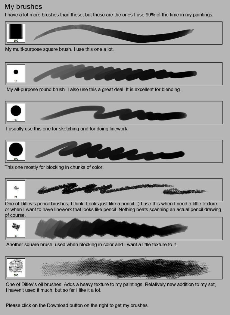 764x1045 de pinceles para photoshop de grandes artistas - Photoshop Drawing Brushes