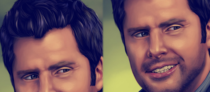 682x300 Drawing A Nice Portrait For A Man - Photoshop Drawing Effect