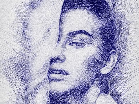 480x360 Pen Sketch Photoshop Effect Tutorial - Photoshop Drawing Effect